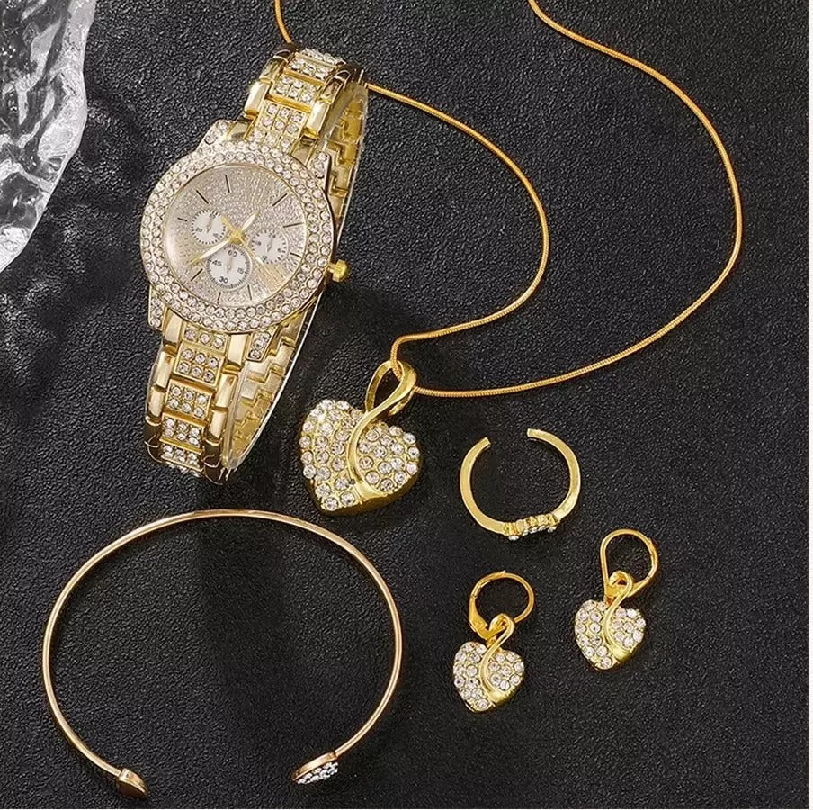 Full Diamond Bracelet Watch Suit Women's Quartz Watch - Bellarte Enchanté Full Diamond Bracelet Watch Suit Women's Quartz Watch